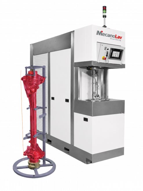 Mecanofast, machine de nettoyage à flux monobloc avec dimension