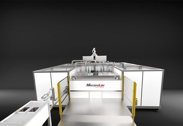 machine de nettoyage avec filtre rotatif et drague